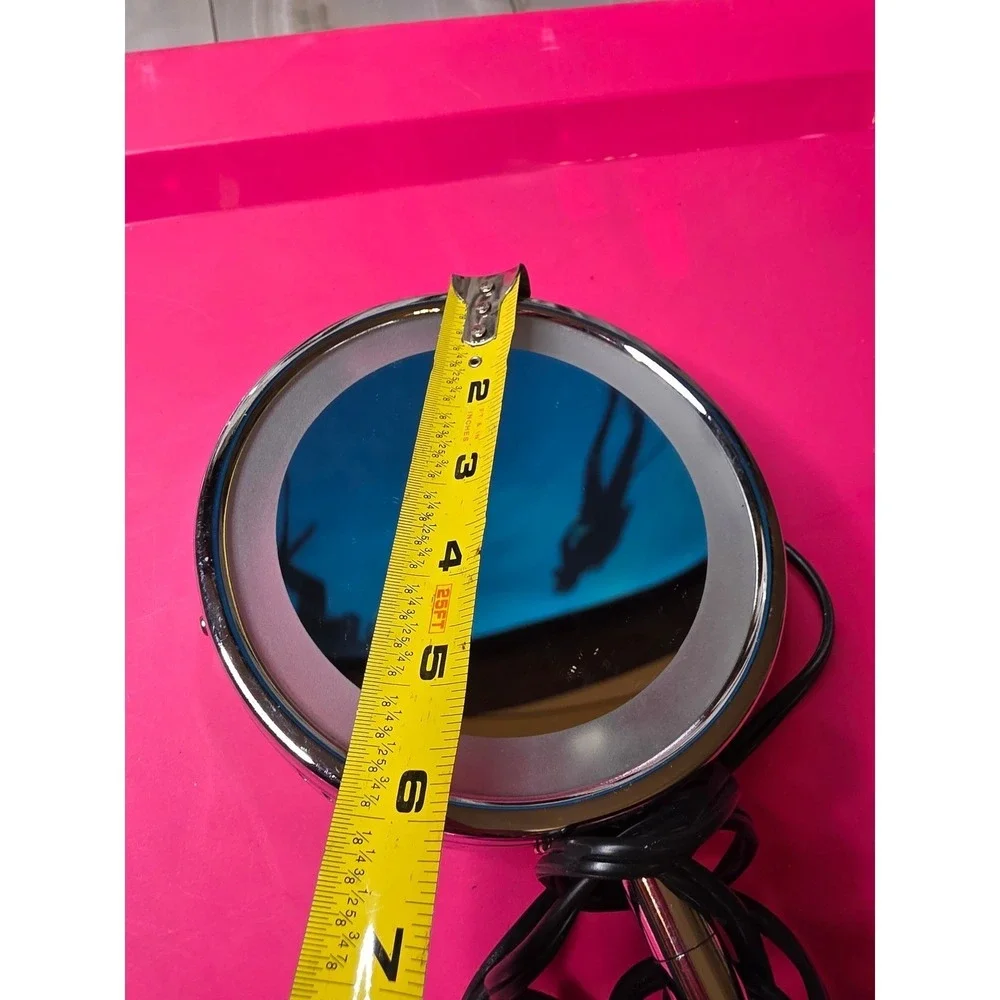 Conair BE150T Lighted Makeup Mirror Chrome Tabletop Round Vanity‎ Mirror T56MP